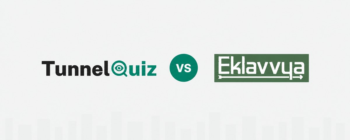 TunnelQuiz logo beside the Eklavvya logo, separated by a versus badge