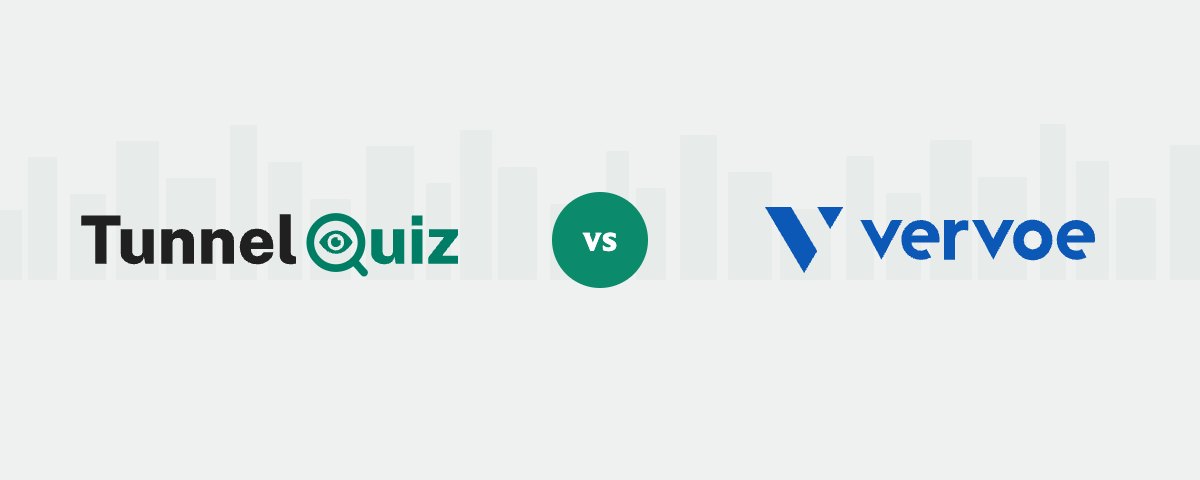 TunnelQuiz logo beside the Vervoe logo, separated by a versus badge