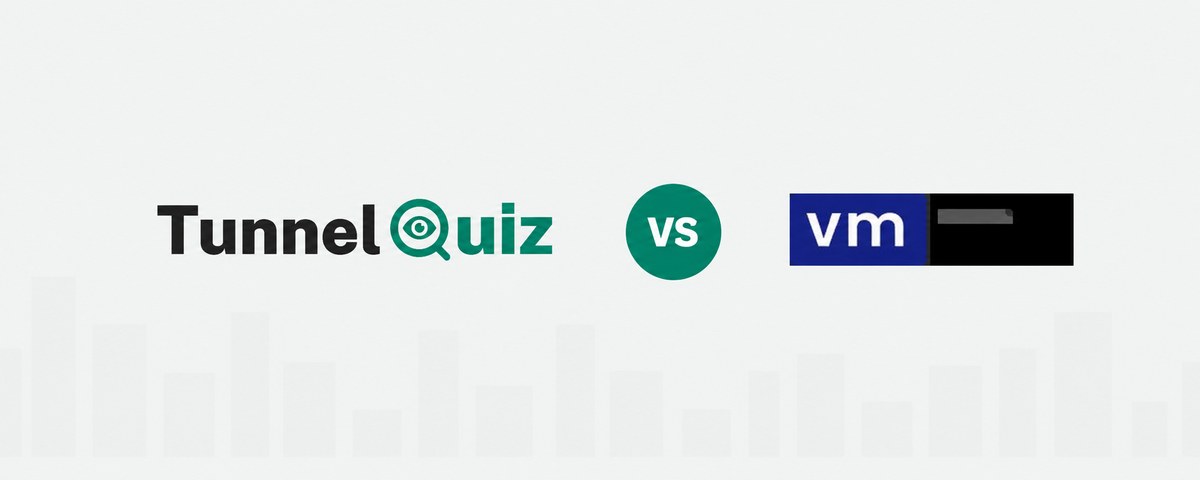 TunnelQuiz logo beside the vmedulife logo, separated by a versus badge